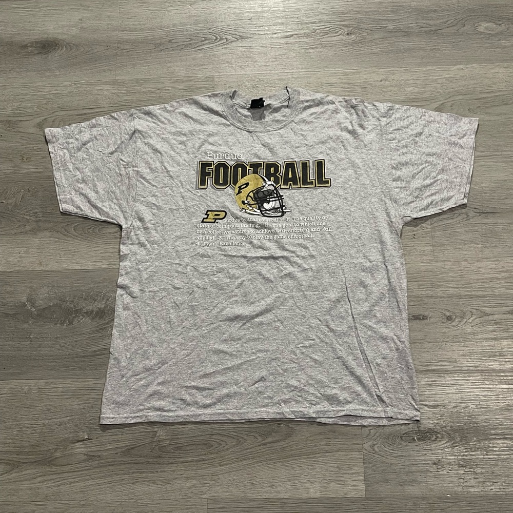 90s Vintage Purdue Football men's Grey graphic shirt